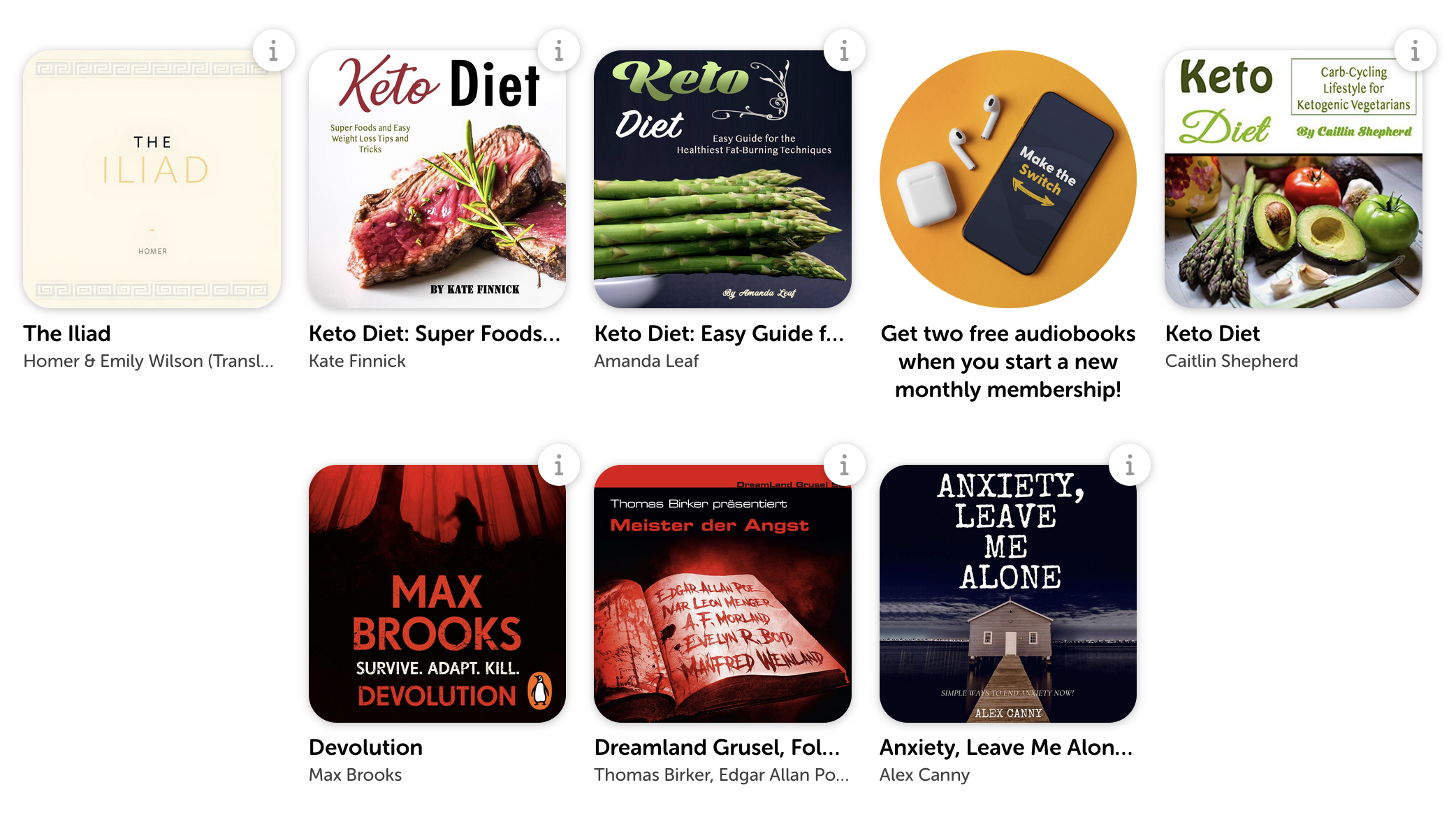 A search for the narrator “Nathan Brooks”